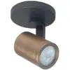 Image de HighLight Spot pour plafond Halo, noir/laiton bruni Ø 10 cm à 1 lampe.