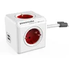 Image de allocacoc Power Cube 1402RD/DEEUPC Chargeur extendeur pour Smartphone/Tablette USB 2.1 Rouge/Blanc