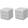 Image de vidaXL Tabourets cube Blanc