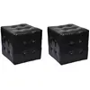 Image de vidaXL Tabourets cube Noir
