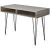 Image de vidaXL Bureau avec 2 Compartiments Gris