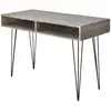 Image de vidaXL Bureau avec 2 compartiments Gris