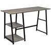 Image de vidaXL Bureau avec 2 étagères Gris et chêne