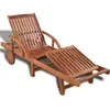 Image de vidaXL Chaise Longue Transat Bain de Soleil Chilienne Bois d'Acacia Massif