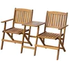 Image de Banc de jardin pliant et table à thé 140cm Bois d acacia solide