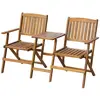 Image de vidaXL Banc de jardin pliant et table à thé 140cm Bois d'acacia solide