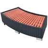 Image de vidaXL Marche pour Spa de Jardin Noir Résine Tressée Cuve Thermale Extérieur