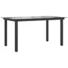 Image de vidaXL Table de Jardin Noir 150x90x74 cm Aluminium et Verre