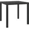 Image de vidaXL Table de jardin Noir 80 x 80 x 74 cm Aluminium et WPC