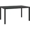 Image de vidaXL Table de jardin noir 150 x 90 x 74 cm Aluminium et WPC