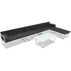 Image de vidaXL Salon de Jardin 5 pcs Mobilier de Patio Ensemble de Canapé de Terrasse Mobilier de Jardin Meubles d'Extérieur Textilène Aluminium