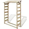 Image de vidaXL Pin Imprégné Abri Stockage Bois Chauffage Bois de Cheminée Porte Bûches