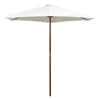 Image de vidaXL Parasol avec Poteau en Bois Parasol de Terrasse Pare-soleil Parasol de Jardin Parasol de Patio Parasol d'Extérieur Résistant aux UV 270x270 cm Blanc Crème
