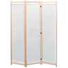 Image de vidaXL Cloison de séparation 3 Panneaux Crème 120x170x4 cm Tissu