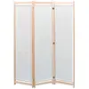 Image de vidaXL Cloison de séparation 3 panneaux Crème 120x170x4 cm Tissu