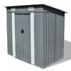 Image de vidaXL Abri de Jardin Métal Gris Rangement Patio Terrasse Cabane à Outils
