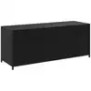 Image de vidaXL Boîte de rangement de jardin noir 150x50x60 cm résine tressée