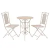 Image de vidaXL Mobilier de bistro 3 pcs Acier Blanc