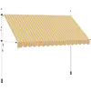 Image de vidaXL Auvent rétractable manuel 350 cm Rayures jaunes et bleues