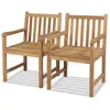 Image de vidaXL Chaises d'extérieur lot de 2 Bois de teck solide