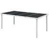 Image de vidaXL Table de jardin 190x90x74 cm Noir Acier