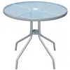Image de vidaXL Table de Bistro Table de Jardin Table de Salle à Manger d'Extérieur Table de Patio Meuble de Terrasse Arrière-Cour Dîner Gris 80x71 cm Acier