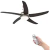 Image de Ventilateur de plafond orné avec lampe 128 cm Marron