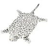 Image de vidaXL Tapis en Peluche en Forme de Léopard Décoration de Maison 139 cm Blanc