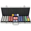 Image de Coffret de poker avec 500 jetons Laser Aluminium