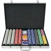 Image de vidaXL Jeu de Poker avec 1000 jetons Laser Aluminium