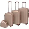 Image de vidaXL Ensemble de valises à roulettes quatre pièces Champagne
