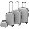 Image de vidaXL Ensemble de valises à roulettes quatre pièces Argenté