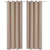 Image de vidaXL 2X Rideaux Occultants avec  illets Métalliques Rideaux de Fenêtre Salon Chambre à Coucher Salle de Séjour Maison Intérieur 135x175 cm Crème