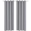 Image de vidaXL 2X Rideaux Occultants avec  illets Métalliques Rideaux de Fenêtre Salon Chambre à Coucher Salle de Séjour Maison Intérieur 135x175 cm Gris