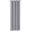 Image de vidaXL Rideau occultant avec oeillets métalliques 270 x 245 cm Gris