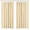 Image de vidaXL 2X Rideaux Occultants avec Boucles Rideaux de Fenêtre Salon Chambre à Coucher Salle de Séjour Bureau Maison Intérieur 140x245 cm Beige