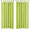 Image de vidaXL 2X Rideaux Occultants avec Boucles Rideaux de Fenêtre Salon Chambre à Coucher Salle de Séjour Bureau Maison Intérieur 140x175 cm Vert