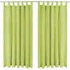 Image de vidaXL Rideau occultant avec boucles 2 pcs 140 x 225 cm Vert