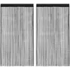 Image de vidaXL Rideau en fils 2 pcs 140 x 250 cm Noir