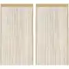 Image de vidaXL Rideau en fils 2 pcs 100 x 250 cm Beige