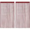 Image de vidaXL Rideau en fils 2 pcs 100 x 250 cm Bordeaux