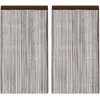 Image de vidaXL 2X Rideau en Fils Séparateur de Pièce Rideau de Porte Rideau de Fenêtre Vitrine Salon Salle de Séjour Chambre Intérieur 140x250 cm Marron