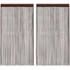 Image de vidaXL Rideau en fils 2 pcs 140 x 250 cm Marron