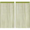 Image de vidaXL Rideau en fils 2 pcs 100 x 250 cm Vert