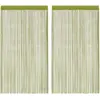 Image de vidaXL Rideau en fils 2 pcs 140 x 250 cm Vert