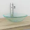 Image de vidaXL Lavabo Verre trempé 42 cm Transparent