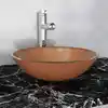 Image de vidaXL Lavabo Verre trempé 42 cm Marron