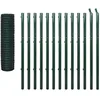 Image de vidaXL Ensemble de Clôture Bordure pour Jardin Euro 25 x 1,7 m Acier Vert
