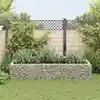 Image de vidaXL Lit surélevé à gabion Acier 270x90x50 cm