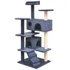Image de vidaXL Arbre à Chat avec griffoirs en sisal 125 cm Bleu foncé
